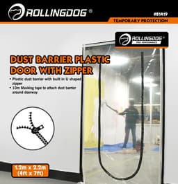 Дверь защитная многоразовая на молнии против пыли Rollingdog 120 х 220см, арт.81419 - фото 15