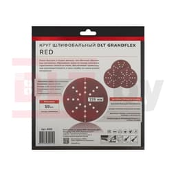 Круг шлифовальный DLT GrandFlex RED, P150, 225мм, 10шт, (на бумаге, оксид алюминия), арт.4509 - фото 4