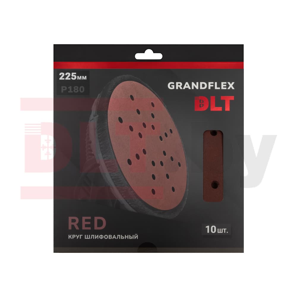 Круг шлифовальный DLT GrandFlex RED, P180, 225мм, 10шт, (на бумаге, оксид алюминия), арт.4510 - фото 3