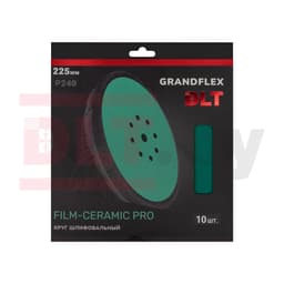 Круг шлифовальный DLT GrandFlex FILM-CERAMIC PRO, P240, 225мм, 10шт, (на плёнке, керамика и оксид алюминия), арт.3488 - фото 3