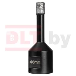 Коронка алмазная DLT&9plitok, ПРЕМИУМ класс, вакуумная пайка, 8мм, арт.0267 - фото 2