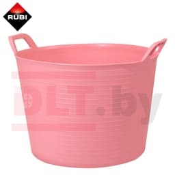 Ведро строительное гибкое RUBI (розовое), 40л, арт.88727