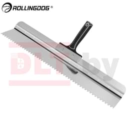 Шпатель зубчатый Rollingdog 600мм, загнутое лезвие, зуб 6мм, конус, серия Elite, арт.50562