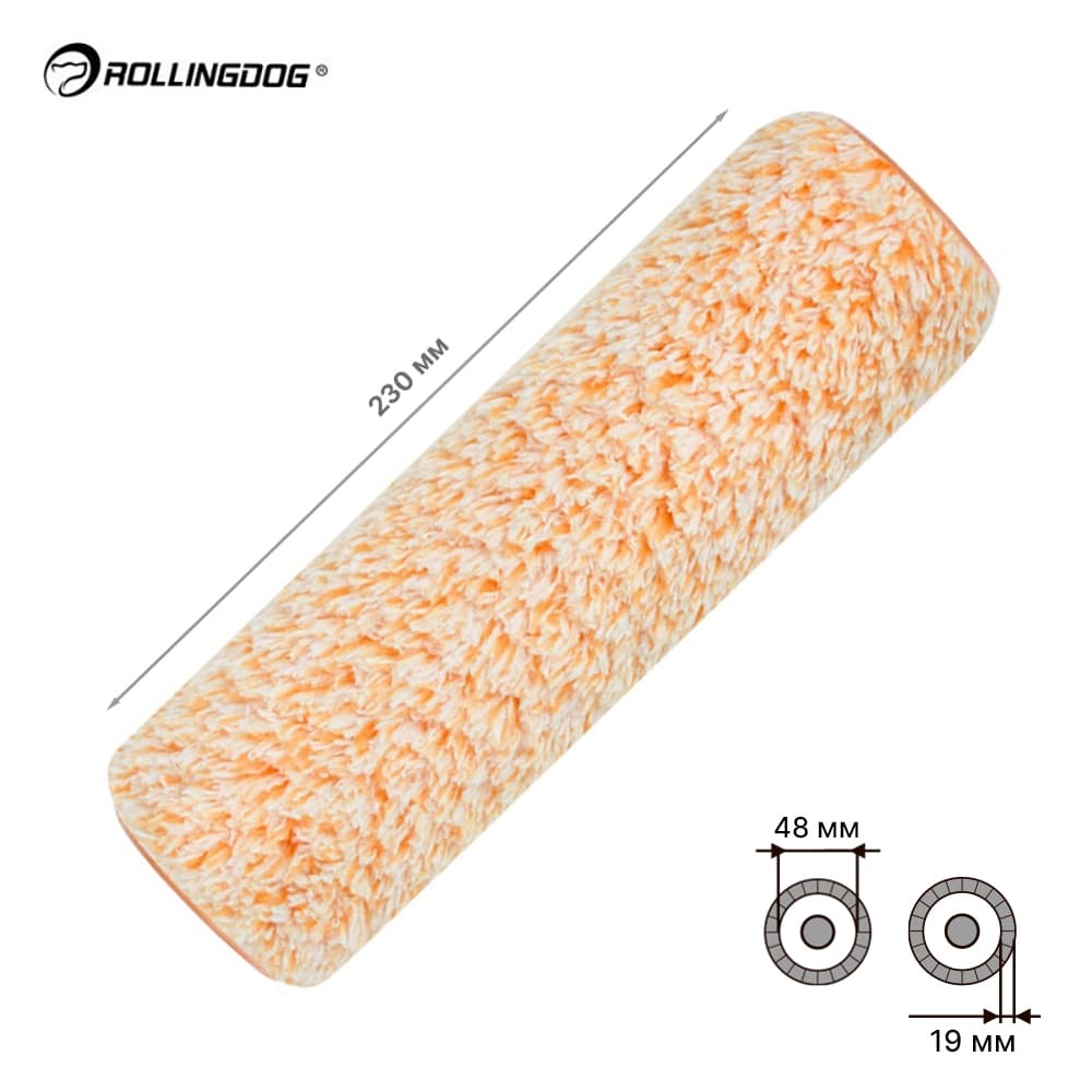 ΠΠ°Π»ΠΈΠΊ Rollingdog SUPER-MICRO 230ΠΌΠΌ, Π²ΠΎΡΡ 19ΠΌΠΌ, Π΄Π»Ρ ΠΊΠ°ΡΠΊΠ°ΡΠ° 48ΠΌΠΌ, ΠΌΠΈΠΊΡΠΎΡΠΈΠ±ΡΠ°, Π°ΡΡ.00358