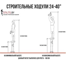 Ходули строительные DLT STILTS (60 - 100 см), арт.0187 - фото 2
