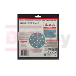 Круг шлифовальный DLT GrandFlex BLUE-CERAMIC, P240, 150мм, 10шт, (на бумаге, керамика и оксид алюминия), арт.3031 - фото 4