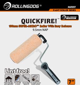 Валик Rollingdog 180мм, ворс 9.5мм, для бюгеля 8мм, микрофибра, арт.00362 - фото 7