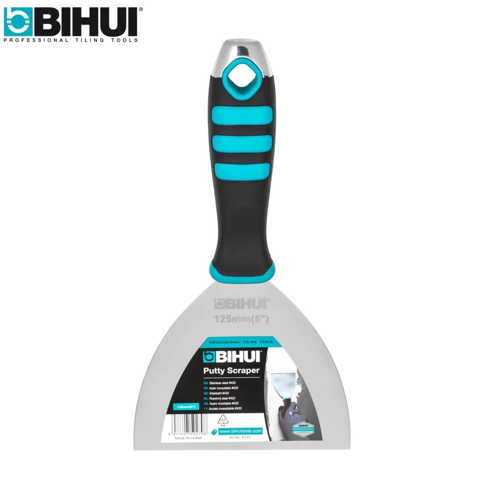 Шпатель малярный BIHUI 5" (125мм) из нержавеющей стали, арт.PTT5