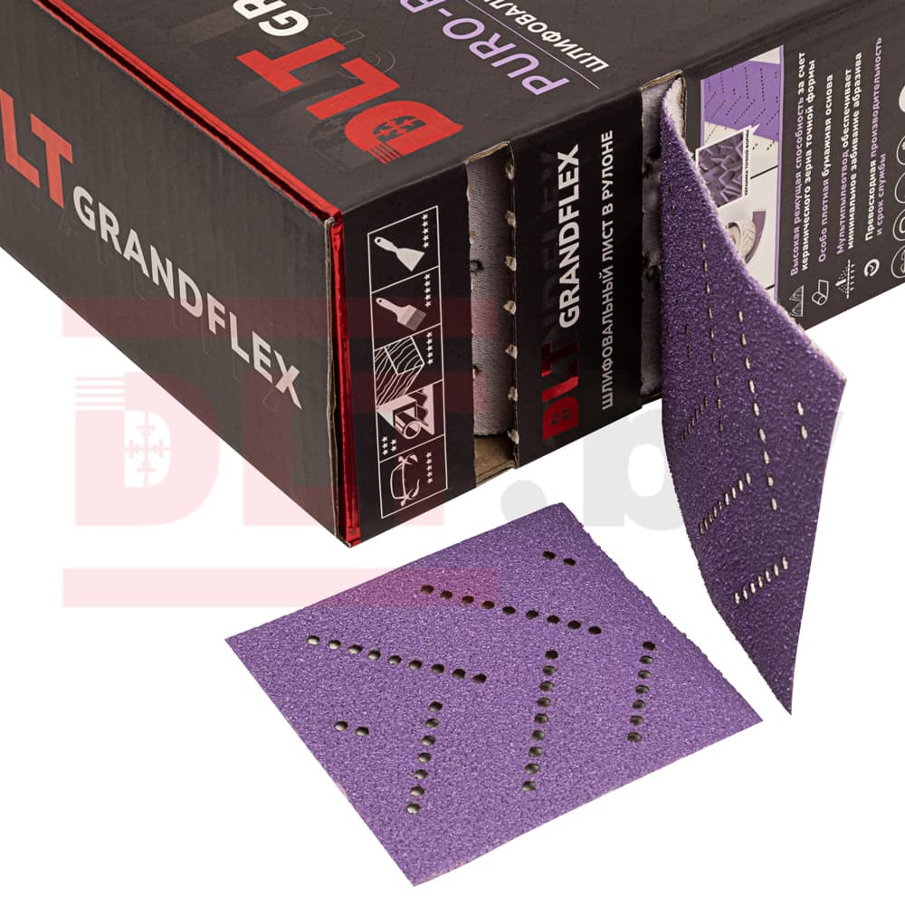 Шлифовальный лист в рулоне DLT GrandFlex PURO-ROLL, P80, 110мм*12м, (керамика точной формы), арт.3474 - фото 5