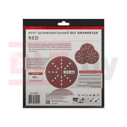 Круг шлифовальный DLT GrandFlex RED, P80, 225мм, 10шт, (на бумаге, оксид алюминия), арт.4506 - фото 4