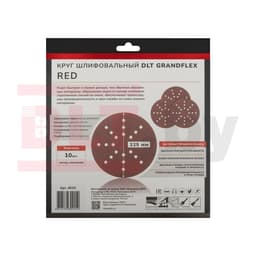 Круг шлифовальный DLT GrandFlex RED, P180, 225мм, 10шт, (на бумаге, оксид алюминия), арт.4510 - фото 4