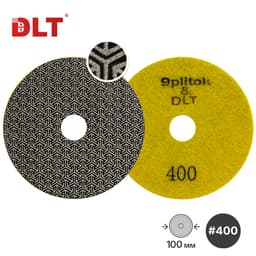 Гальванический алмазный гибкий шлифовальный круг DLT&amp;amp;9plitok, #400, 100мм, Премиум класс, арт.0633