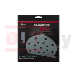 Круг шлифовальный DLT GrandFlex BLUE-CERAMIC, P40, 150мм, 10шт, (на бумаге, керамика и оксид алюминия), арт.3027 - фото 3