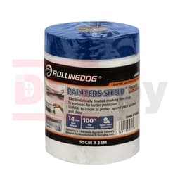 Укрывное полотно на малярной ленте Rollingdog PAINTERS-SHIELD 8мкм, 55см*33м, арт.80347 - фото 3