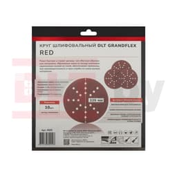 Круг шлифовальный DLT GrandFlex RED, P60, 225мм, 10шт, (на бумаге, оксид алюминия), арт.4505 - фото 4