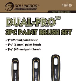 Набор кистей Rollingdog DUAL-PRO 25/35/45мм, синтетика, серия Elite, арт.10455 - фото 4