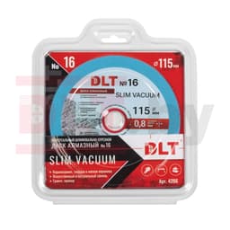 Универсальный шлифовально-отрезной алмазный диск DLT №16, SLIM VACUUM, 115мм, ТОЛЩИНА 1,6мм, арт. 4286 - фото 4