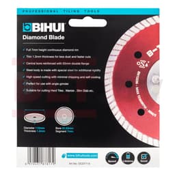 Алмазный диск BIHUI B-TURBO, 115х1,3мм, арт.DCDT115 - фото 7