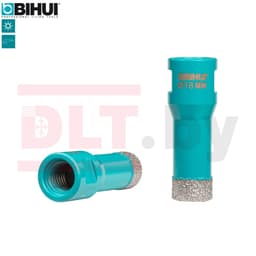 Коронка алмазная по керамограниту BIHUI, 18мм (вакуумная пайка), арт.DBDF18