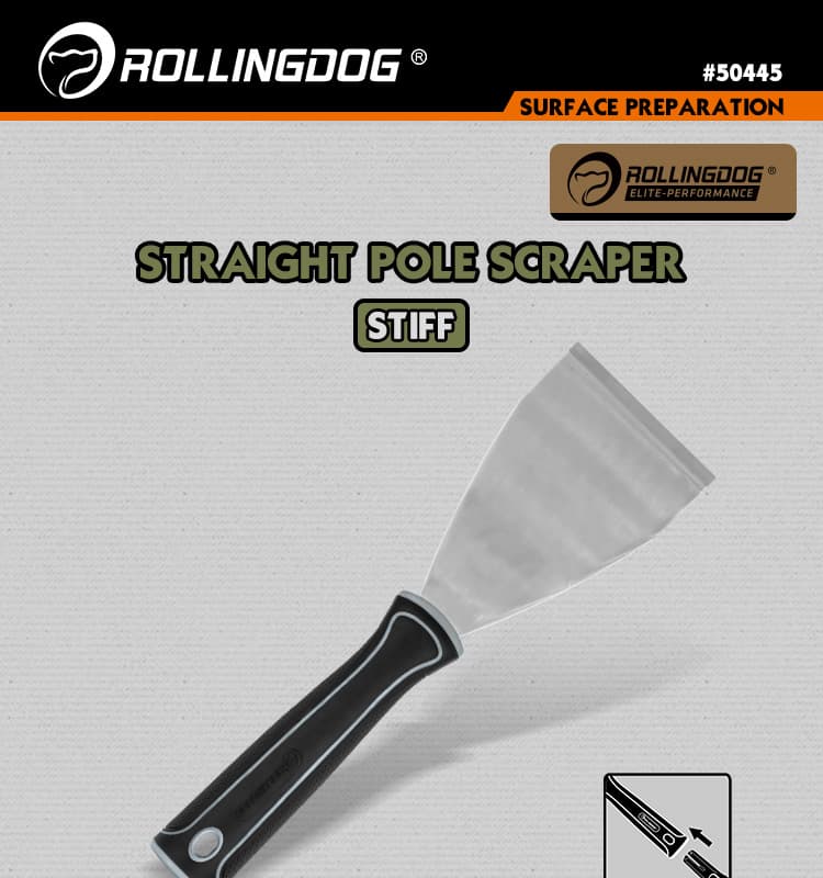 Шпатель-скребок Rollingdog 3" (75мм), изогнутый, защелка/конус, арт.50445 - фото 3