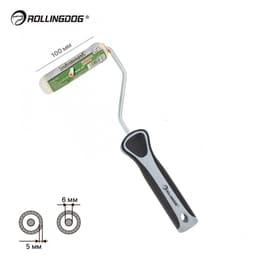 Валик с бюгелем Rollingdog HI-SHEEN 100мм, ворс 5мм, велюр, арт.60082